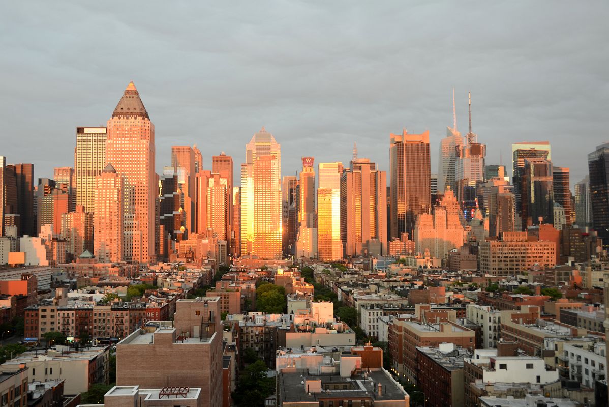 31 One Worldwide Plaza, 48th St, Morgan Stanley Building, One Astor Plaza, Bank Of America At Sunset From New York Ink48 Hotel Rooftop Bar